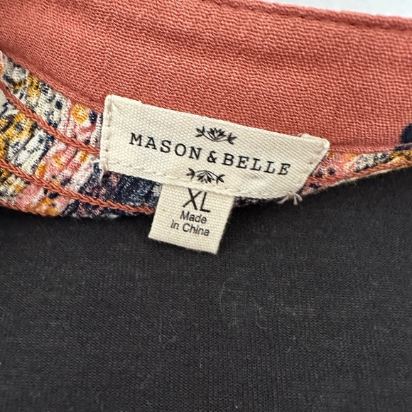 Rose and navy peasant blouse - Picture 4 of 5